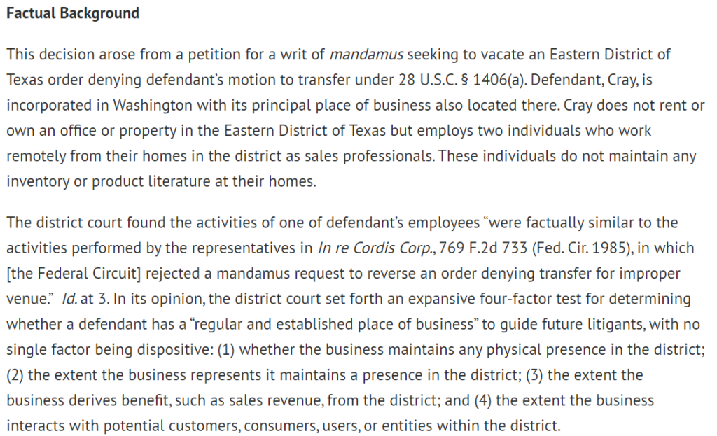 The Impact of TC Heartland and In re Cray—Stevens Law Group