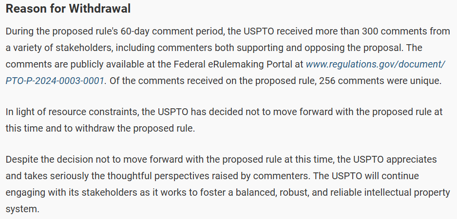 USPTO Drops Terminal Disclaimer Proposal - Stevens Law Group