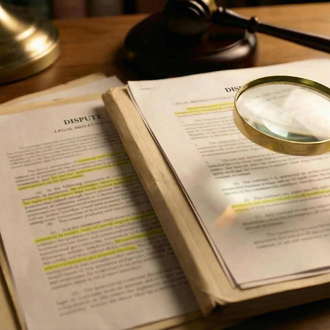 reviewing legal dispute using magnifying glass- Stevens Law Group